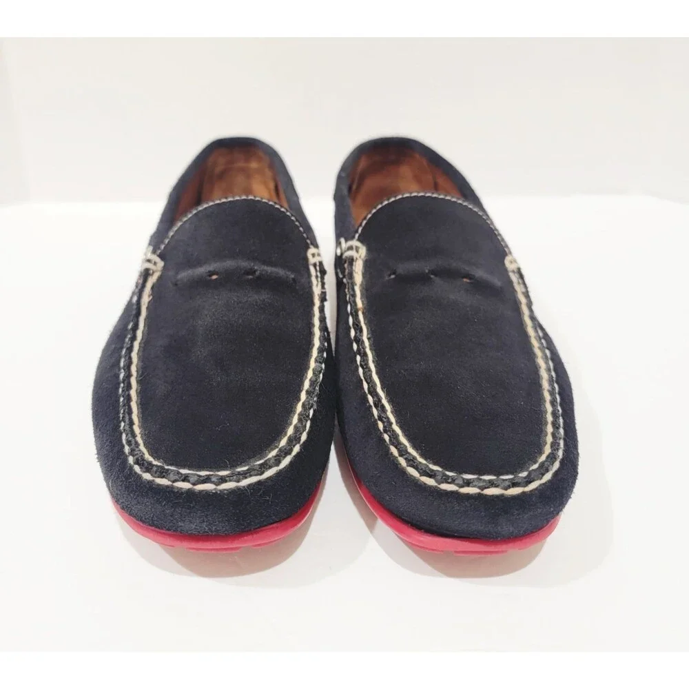 TB Phelps Verona Driving Loafers Mens Size 8.5 Black Suede Slip On Boat Shoes